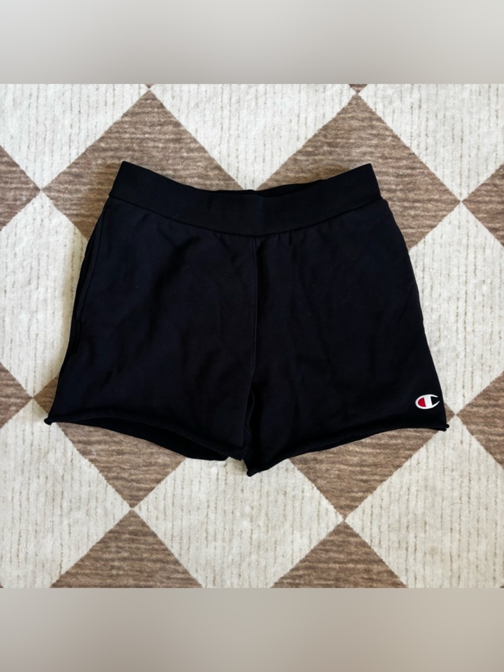 Champion Black Women’s Athletic Shorts with Logo